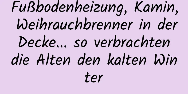Fußbodenheizung, Kamin, Weihrauchbrenner in der Decke... so verbrachten die Alten den kalten Winter
