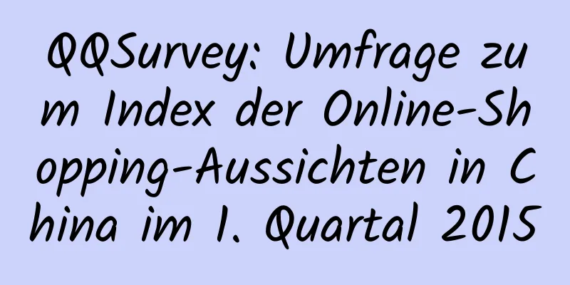 QQSurvey: Umfrage zum Index der Online-Shopping-Aussichten in China im 1. Quartal 2015