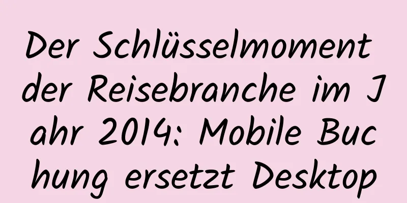 Der Schlüsselmoment der Reisebranche im Jahr 2014: Mobile Buchung ersetzt Desktop