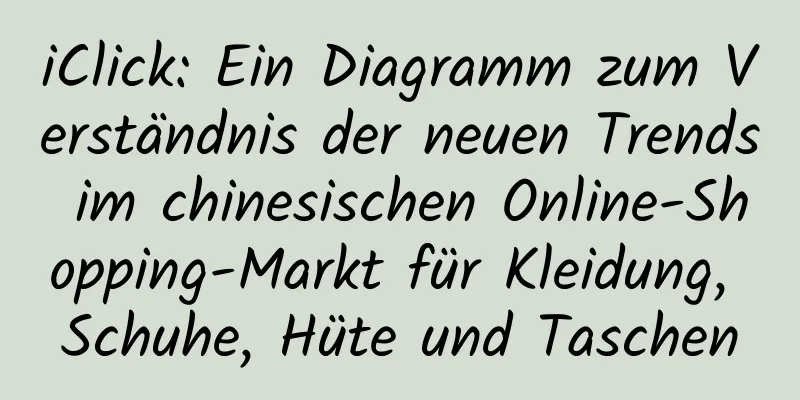 iClick: Ein Diagramm zum Verständnis der neuen Trends im chinesischen Online-Shopping-Markt für Kleidung, Schuhe, Hüte und Taschen