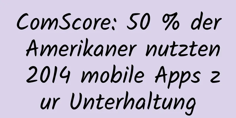 ComScore: 50 % der Amerikaner nutzten 2014 mobile Apps zur Unterhaltung