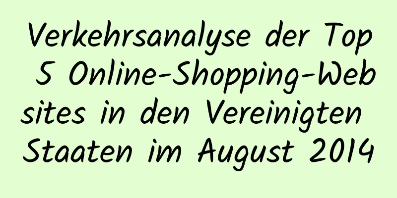Verkehrsanalyse der Top 5 Online-Shopping-Websites in den Vereinigten Staaten im August 2014