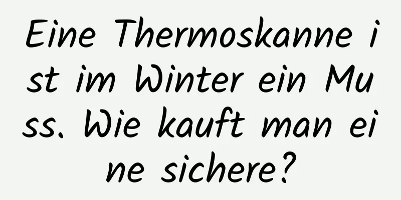 Eine Thermoskanne ist im Winter ein Muss. Wie kauft man eine sichere?