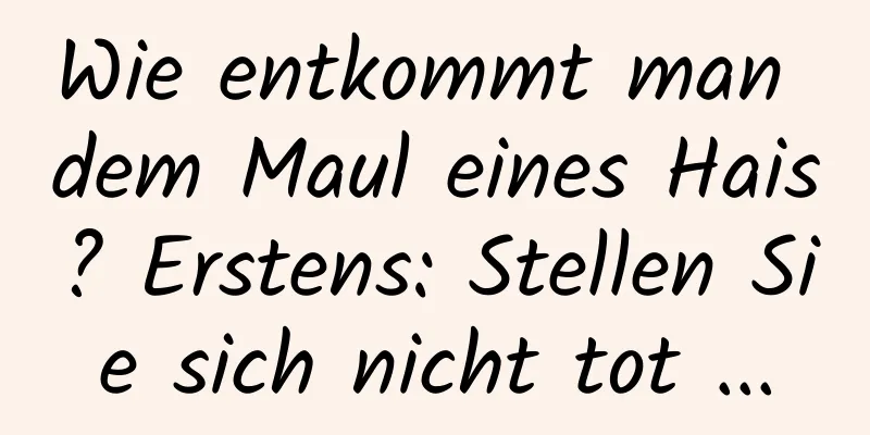 Wie entkommt man dem Maul eines Hais? Erstens: Stellen Sie sich nicht tot ...