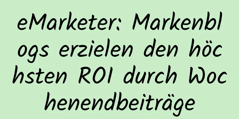 eMarketer: Markenblogs erzielen den höchsten ROI durch Wochenendbeiträge