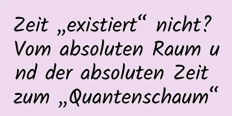 Zeit „existiert“ nicht? Vom absoluten Raum und der absoluten Zeit zum „Quantenschaum“