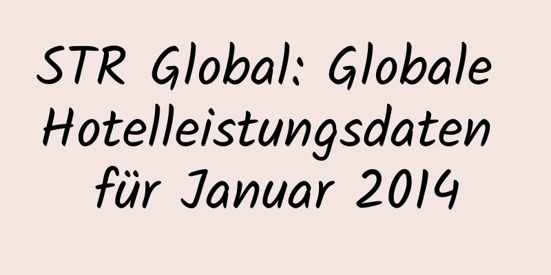 STR Global: Globale Hotelleistungsdaten für Januar 2014