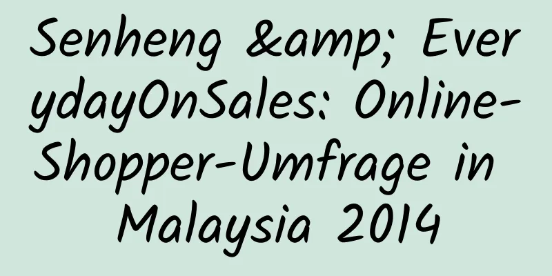 Senheng & EverydayOnSales: Online-Shopper-Umfrage in Malaysia 2014