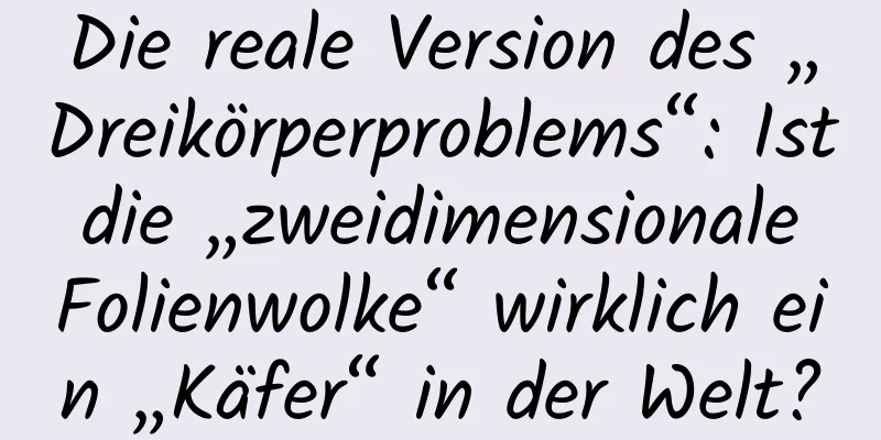 Die reale Version des „Dreikörperproblems“: Ist die „zweidimensionale Folienwolke“ wirklich ein „Käfer“ in der Welt?