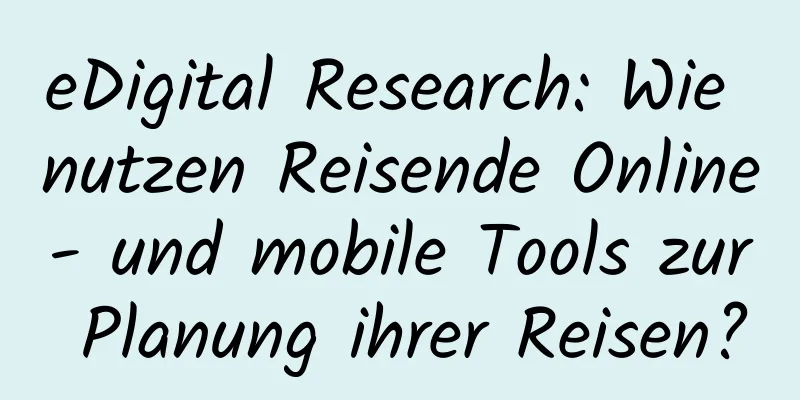 eDigital Research: Wie nutzen Reisende Online- und mobile Tools zur Planung ihrer Reisen?