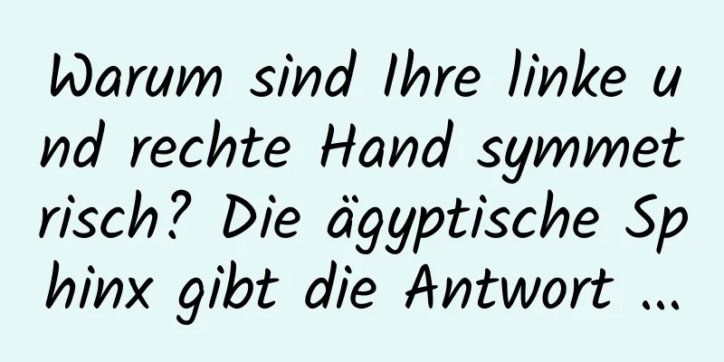 Warum sind Ihre linke und rechte Hand symmetrisch? Die ägyptische Sphinx gibt die Antwort ...