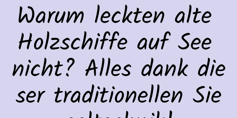 Warum leckten alte Holzschiffe auf See nicht? Alles dank dieser traditionellen Siegeltechnik!