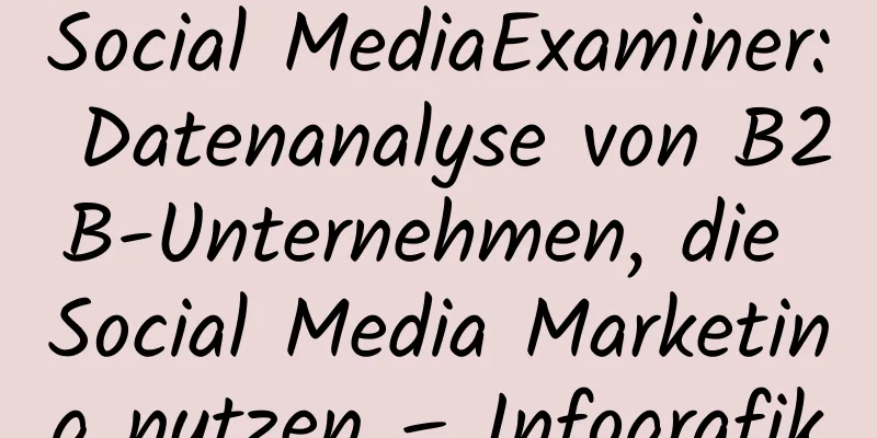 Social MediaExaminer: Datenanalyse von B2B-Unternehmen, die Social Media Marketing nutzen – Infografik
