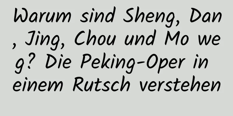 Warum sind Sheng, Dan, Jing, Chou und Mo weg? Die Peking-Oper in einem Rutsch verstehen