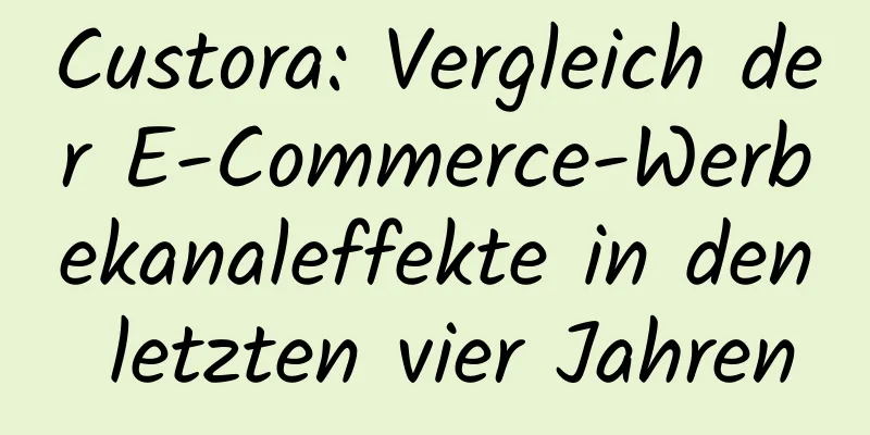 Custora: Vergleich der E-Commerce-Werbekanaleffekte in den letzten vier Jahren