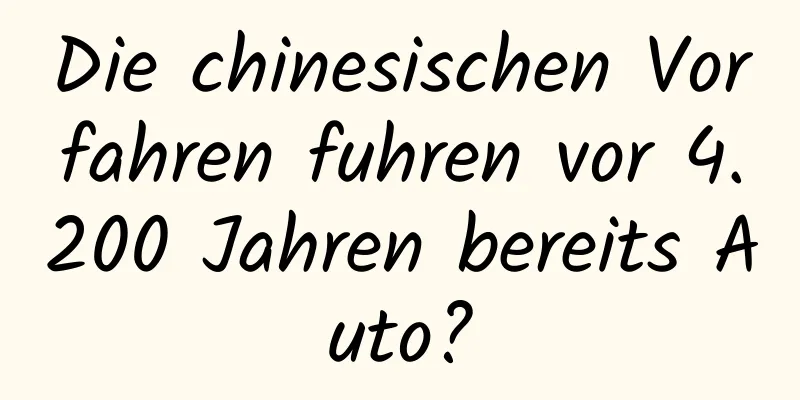 Die chinesischen Vorfahren fuhren vor 4.200 Jahren bereits Auto?