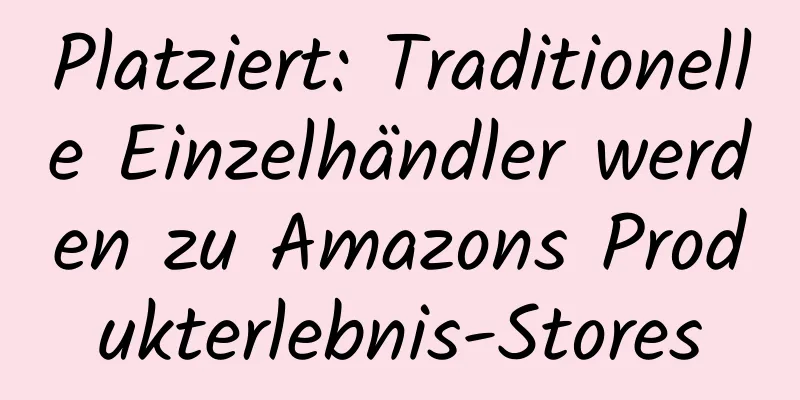 Platziert: Traditionelle Einzelhändler werden zu Amazons Produkterlebnis-Stores