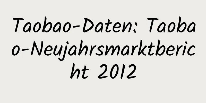 Taobao-Daten: Taobao-Neujahrsmarktbericht 2012