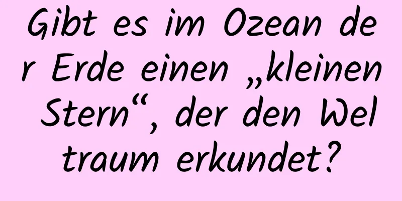 Gibt es im Ozean der Erde einen „kleinen Stern“, der den Weltraum erkundet?