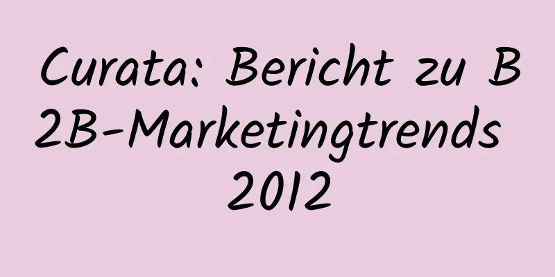 Curata: Bericht zu B2B-Marketingtrends 2012
