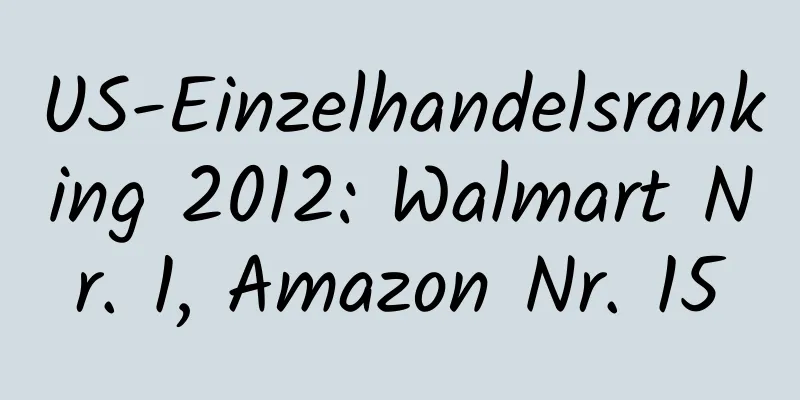 US-Einzelhandelsranking 2012: Walmart Nr. 1, Amazon Nr. 15