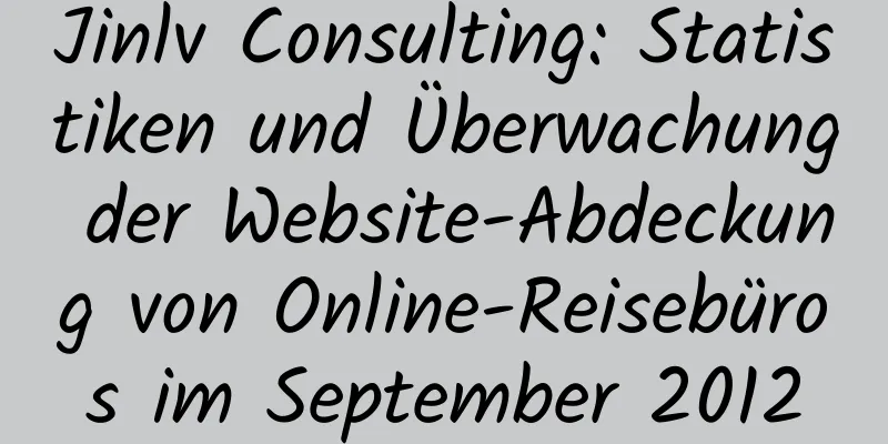 Jinlv Consulting: Statistiken und Überwachung der Website-Abdeckung von Online-Reisebüros im September 2012
