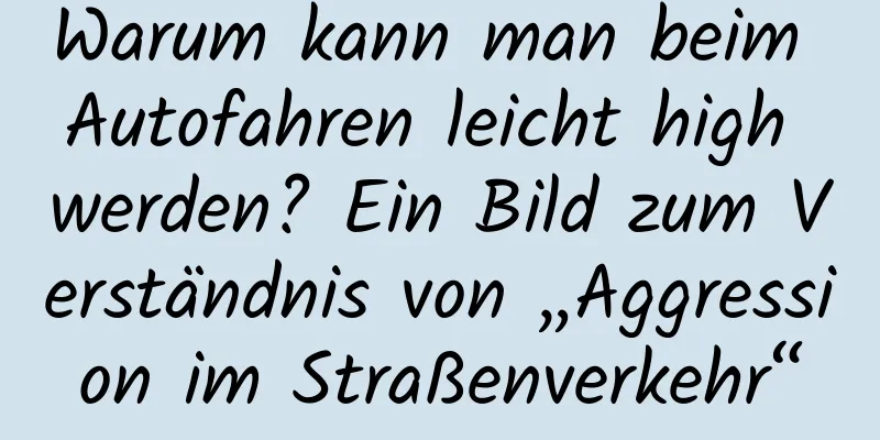 Warum kann man beim Autofahren leicht high werden? Ein Bild zum Verständnis von „Aggression im Straßenverkehr“