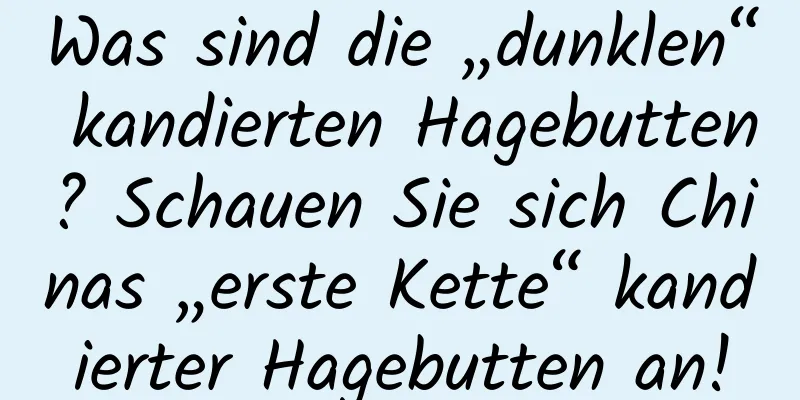 Was sind die „dunklen“ kandierten Hagebutten? Schauen Sie sich Chinas „erste Kette“ kandierter Hagebutten an!