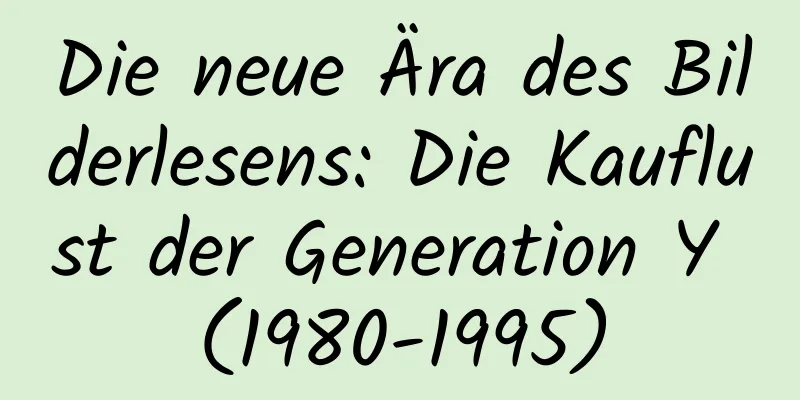 Die neue Ära des Bilderlesens: Die Kauflust der Generation Y (1980-1995)