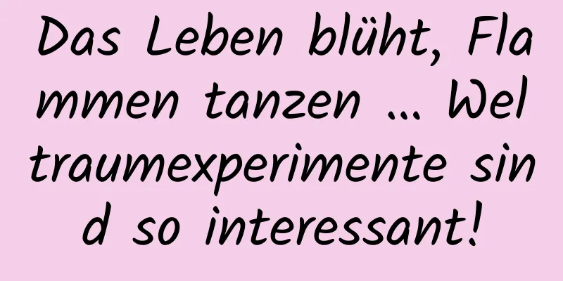 Das Leben blüht, Flammen tanzen … Weltraumexperimente sind so interessant!