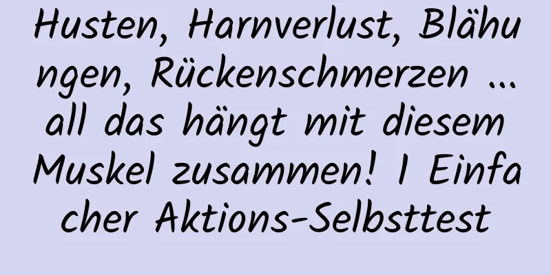 Husten, Harnverlust, Blähungen, Rückenschmerzen ... all das hängt mit diesem Muskel zusammen! 1 Einfacher Aktions-Selbsttest