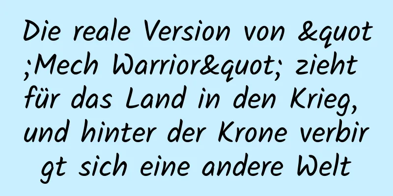Die reale Version von "Mech Warrior" zieht für das Land in den Krieg, und hinter der Krone verbirgt sich eine andere Welt