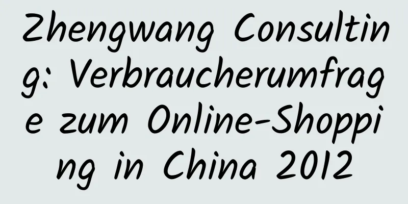 Zhengwang Consulting: Verbraucherumfrage zum Online-Shopping in China 2012