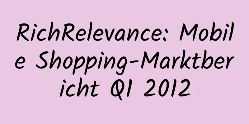 RichRelevance: Mobile Shopping-Marktbericht Q1 2012
