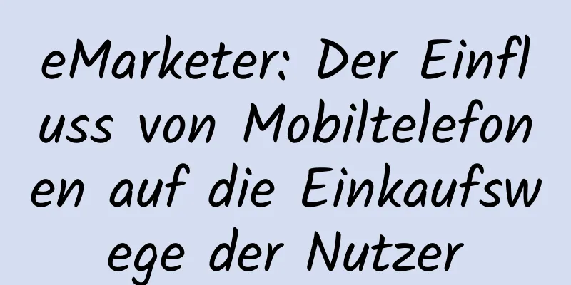 eMarketer: Der Einfluss von Mobiltelefonen auf die Einkaufswege der Nutzer