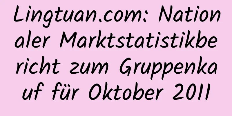 Lingtuan.com: Nationaler Marktstatistikbericht zum Gruppenkauf für Oktober 2011