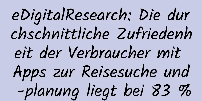 eDigitalResearch: Die durchschnittliche Zufriedenheit der Verbraucher mit Apps zur Reisesuche und -planung liegt bei 83 %