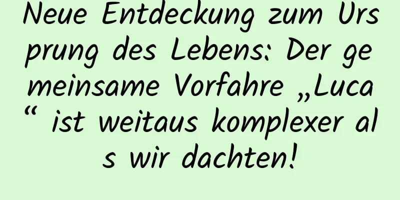Neue Entdeckung zum Ursprung des Lebens: Der gemeinsame Vorfahre „Luca“ ist weitaus komplexer als wir dachten!