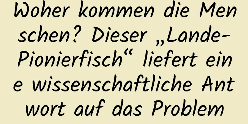 Woher kommen die Menschen? Dieser „Lande-Pionierfisch“ liefert eine wissenschaftliche Antwort auf das Problem