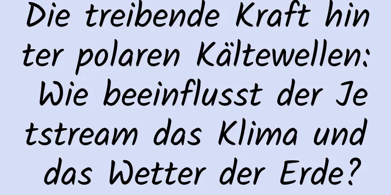 Die treibende Kraft hinter polaren Kältewellen: Wie beeinflusst der Jetstream das Klima und das Wetter der Erde?