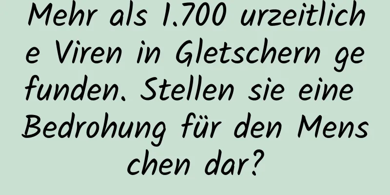 Mehr als 1.700 urzeitliche Viren in Gletschern gefunden. Stellen sie eine Bedrohung für den Menschen dar?