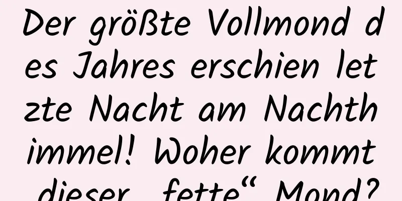 Der größte Vollmond des Jahres erschien letzte Nacht am Nachthimmel! Woher kommt dieser „fette“ Mond?