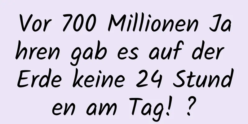 Vor 700 Millionen Jahren gab es auf der Erde keine 24 Stunden am Tag! ?