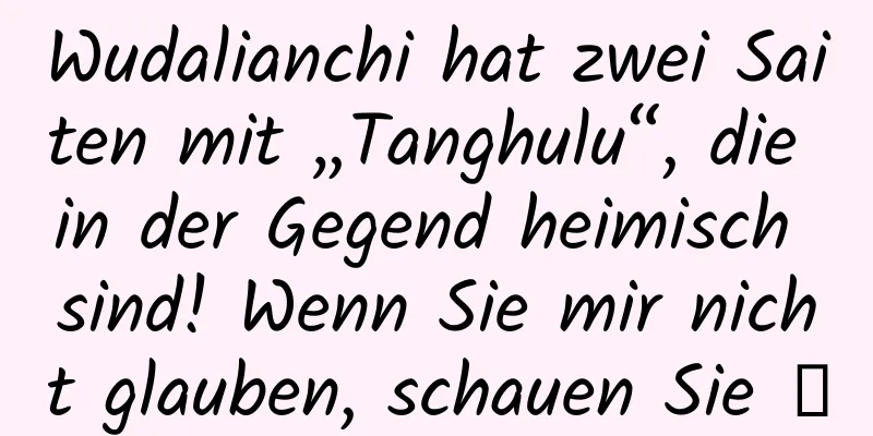 Wudalianchi hat zwei Saiten mit „Tanghulu“, die in der Gegend heimisch sind! Wenn Sie mir nicht glauben, schauen Sie →