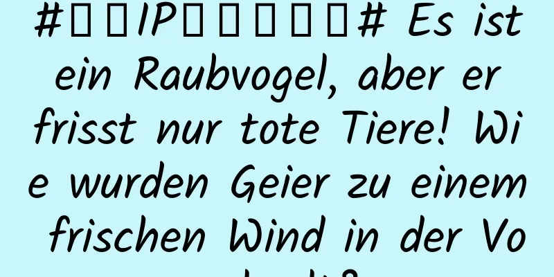#千万IP创科学热门# Es ist ein Raubvogel, aber er frisst nur tote Tiere! Wie wurden Geier zu einem frischen Wind in der Vogelwelt?