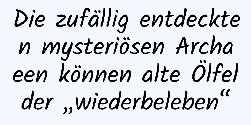 Die zufällig entdeckten mysteriösen Archaeen können alte Ölfelder „wiederbeleben“