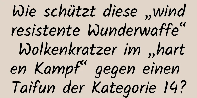 Wie schützt diese „windresistente Wunderwaffe“ Wolkenkratzer im „harten Kampf“ gegen einen Taifun der Kategorie 14?