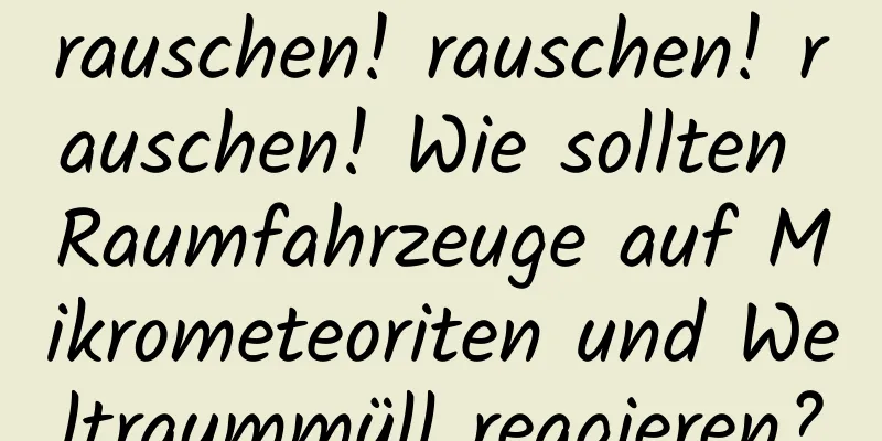 rauschen! rauschen! rauschen! Wie sollten Raumfahrzeuge auf Mikrometeoriten und Weltraummüll reagieren?
