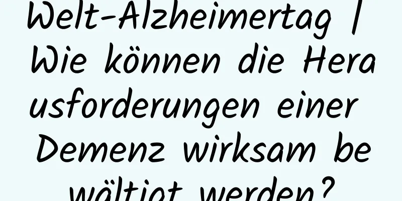 Welt-Alzheimertag | Wie können die Herausforderungen einer Demenz wirksam bewältigt werden?