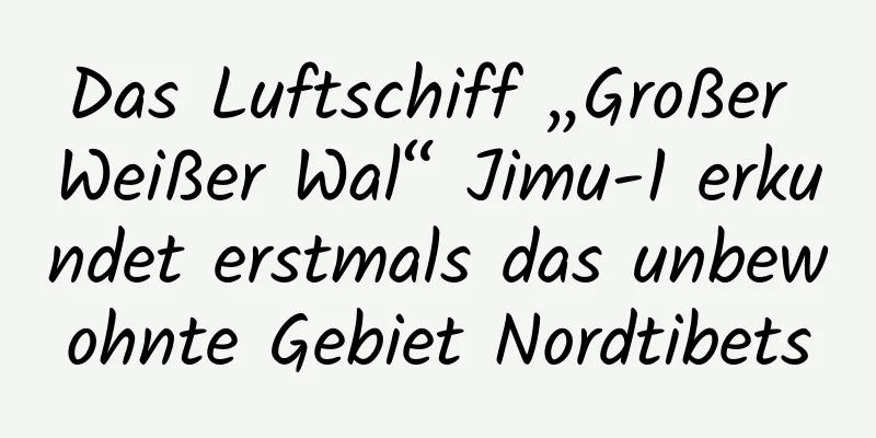 Das Luftschiff „Großer Weißer Wal“ Jimu-1 erkundet erstmals das unbewohnte Gebiet Nordtibets